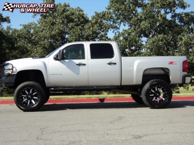 vehicle gallery/chevrolet silverado 2500 hd fuel maverick d262 20X12  Black & Milled wheels and rims